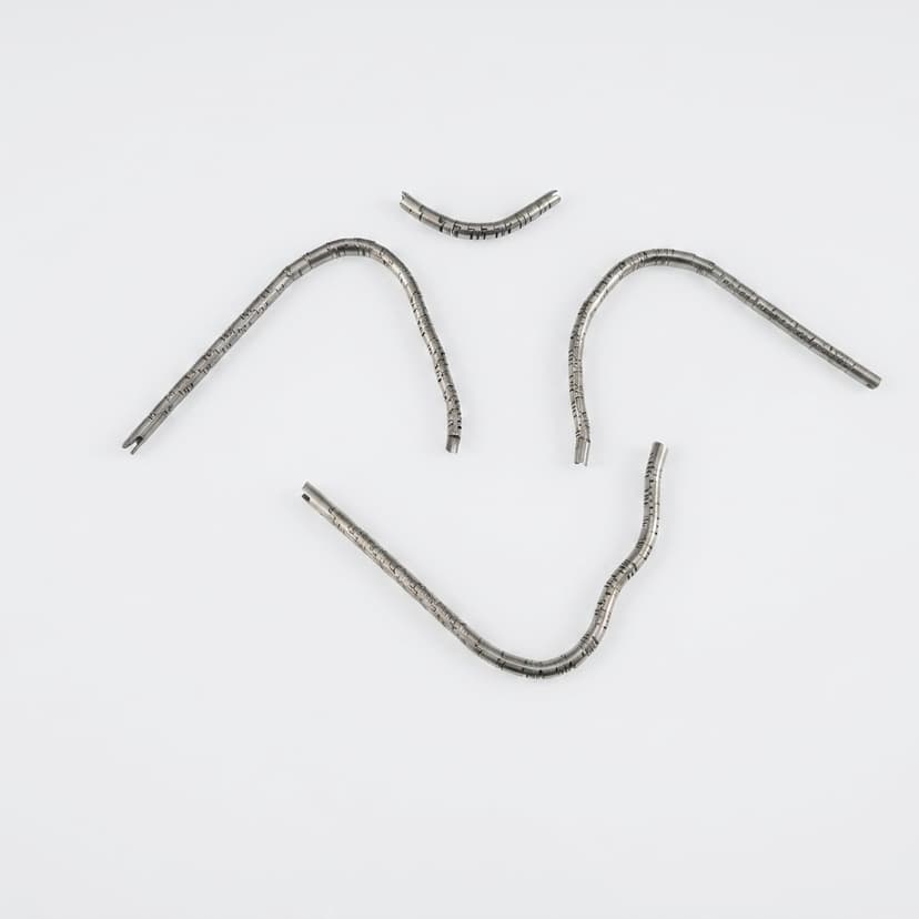 flexible endoscope snake bone tube with cut hinge features