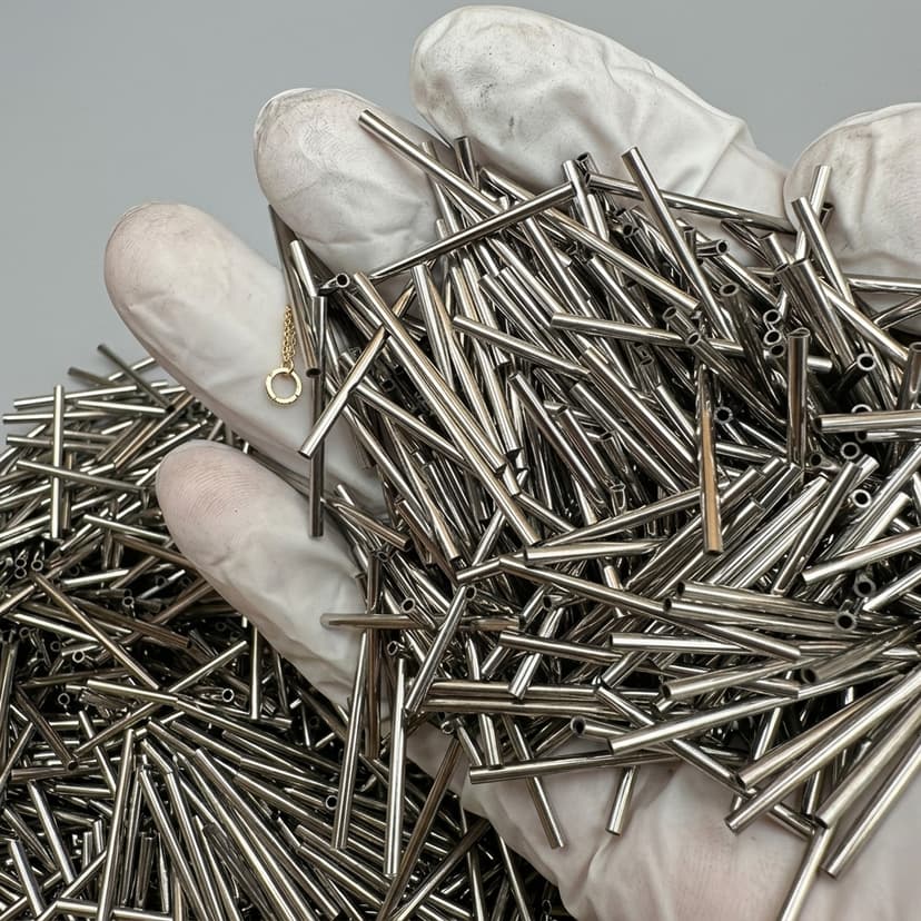 precision medical cannula tube component for burr inspection